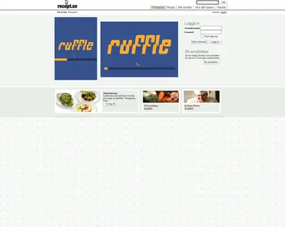 recept.se startsida 2010