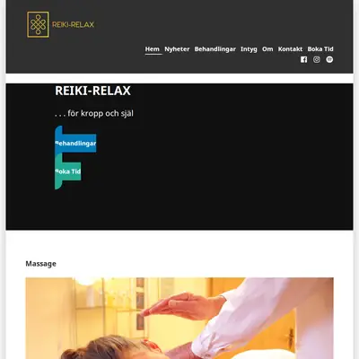 rrSql, www.reiki-relax.se startsida 2020
