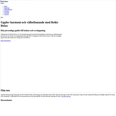 rrSql, www.reiki-relax.se startsida 2025