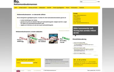 reklamombudsmannen.org startsida 2010