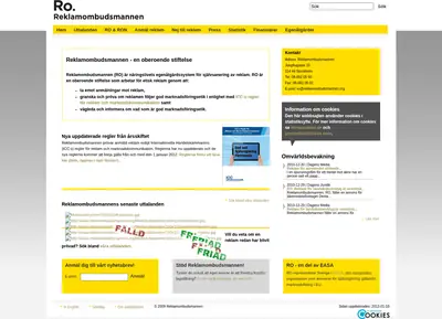 reklamombudsmannen.org startsida 2012