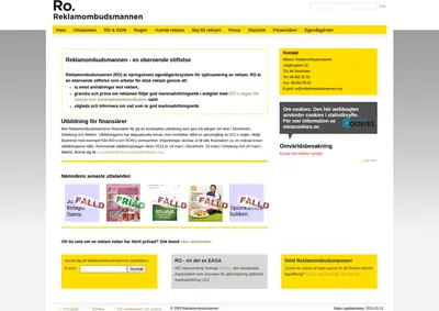 reklamombudsmannen.org startsida 2013
