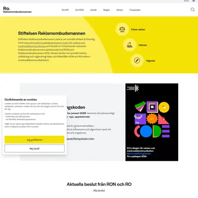 reklamombudsmannen.org startsida 2025