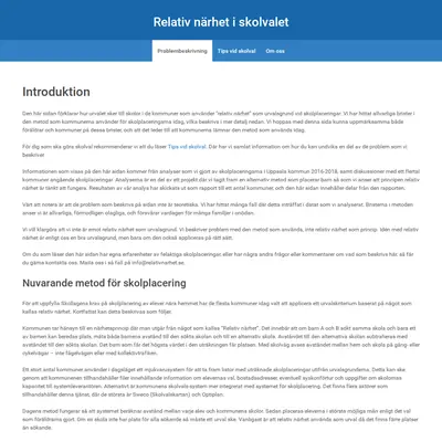 relativnarhet.se startsida 2018