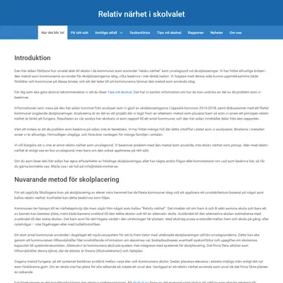 relativnarhet.se startsida 2021