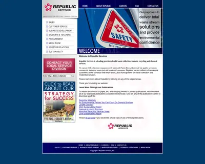 REPUBLIC SERVICE startsida 2012
