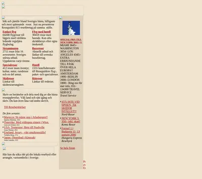Resguide startsida 2000