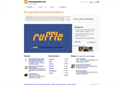 Resguide startsida 2008