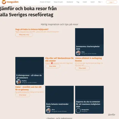 Resguide startsida 2020