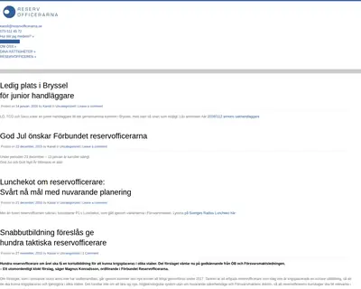 ReservOfficeren startsida 2016