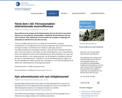 ReservOfficeren startsida 2017
