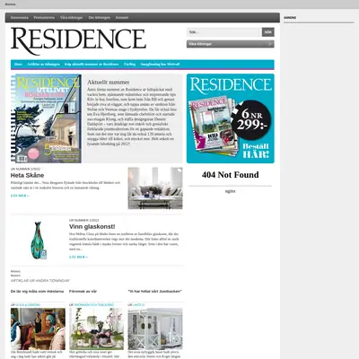 www.residencemagazine.se startsida 2012
