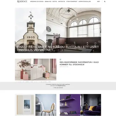 www.residencemagazine.se startsida 2018