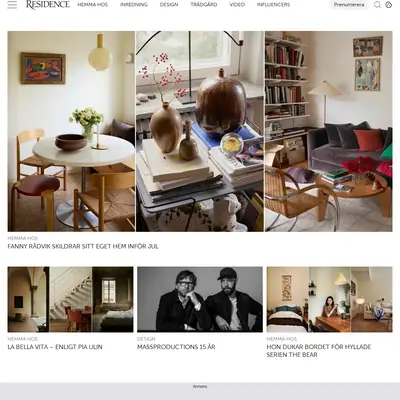 www.residencemagazine.se startsida 2025