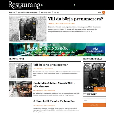Restaurangvärlden startsida 2019