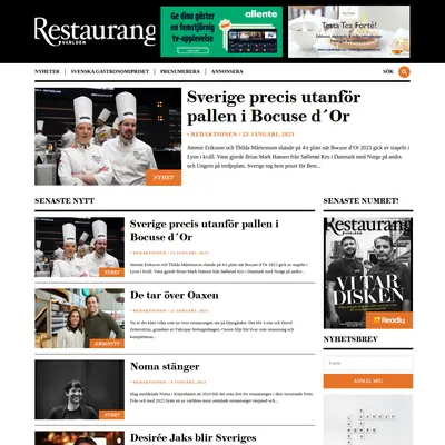 Restaurangvärlden startsida 2023