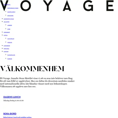 VOYAGE startsida 2023