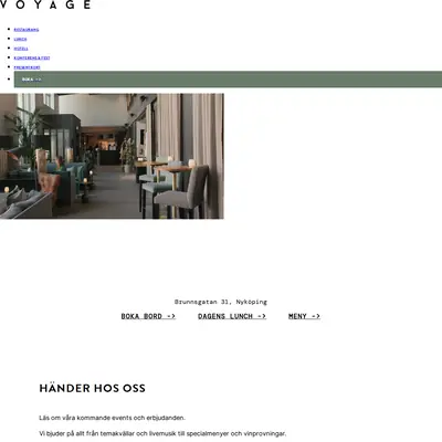 VOYAGE startsida 2025