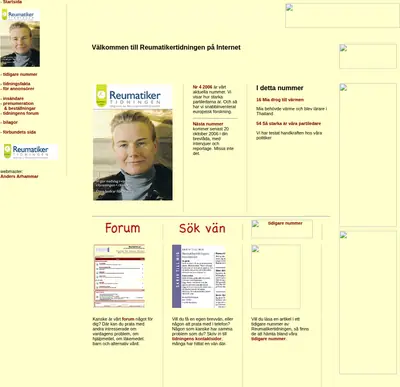 REUMATIKERVÄRLDEN startsida 2006