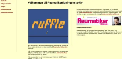 REUMATIKERVÄRLDEN startsida 2010