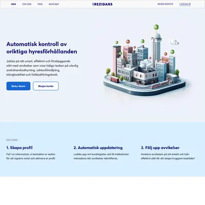 www.rezidans.se startsida 2025