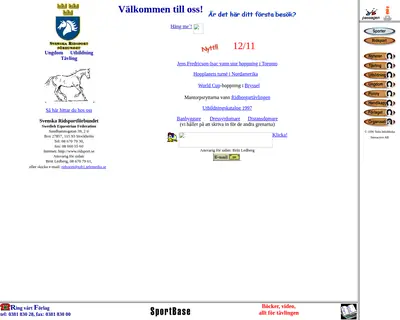 Ridsport startsida 1996