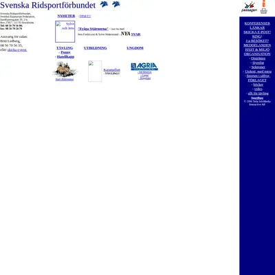Ridsport startsida 1998