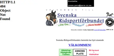 Ridsport startsida 1999
