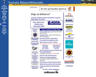 Ridsport startsida 2002