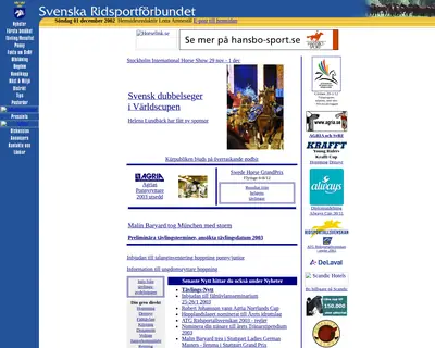 Ridsport startsida 2003