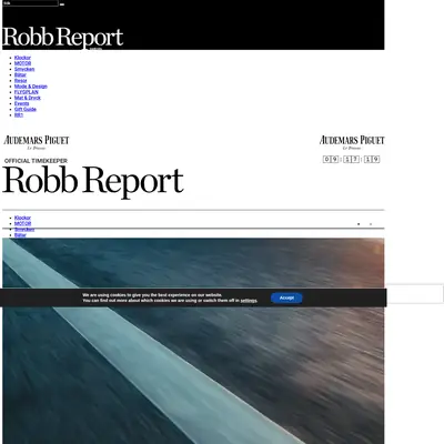 Robb Report startsida 2022