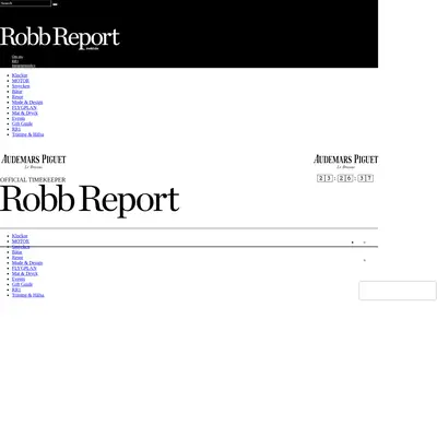 Robb Report startsida 2024