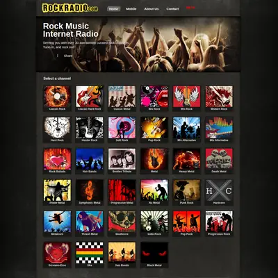 Rockradio startsida 2013