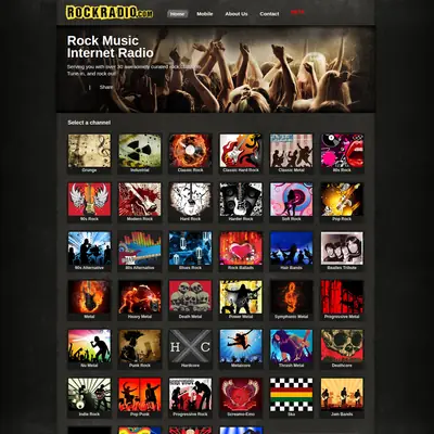 Rockradio startsida 2014