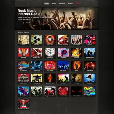 Rockradio startsida 2015