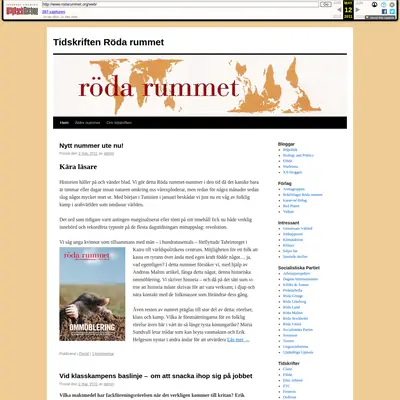 Röda Rummet startsida 2011