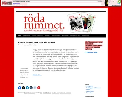 Röda Rummet startsida 2026