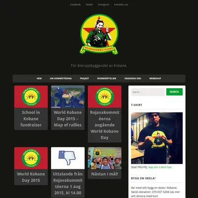 rojavakommitteerna.com startsida 2016