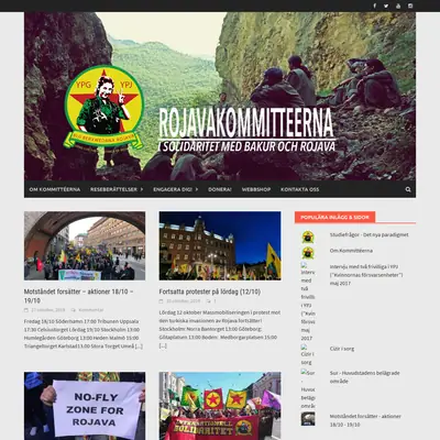 rojavakommitteerna.com startsida 2020