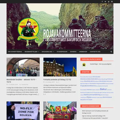 rojavakommitteerna.com startsida 2021