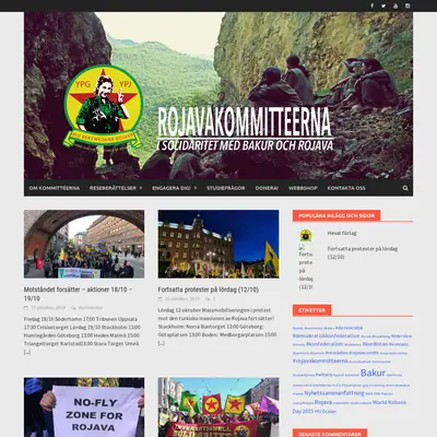 rojavakommitteerna.com startsida 2022