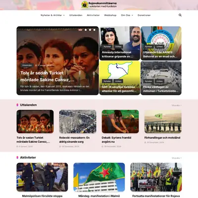 rojavakommitteerna.com startsida 2025