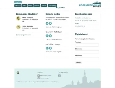 Radio Roseniuskyrkan startsida 2023