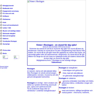 www.roslagen.com startsida 2005