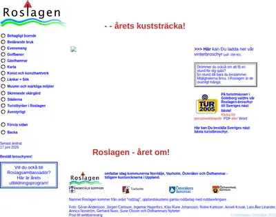 www.roslagen.com startsida 2006