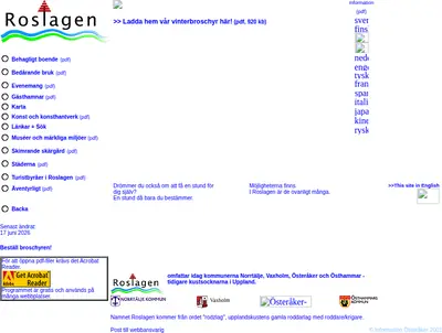 www.roslagen.com startsida 2007