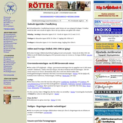 rotter.se startsida 2007