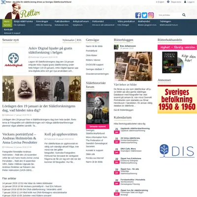 rotter.se startsida 2019