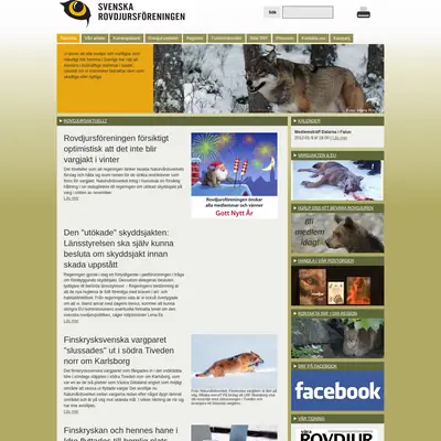 VÅRA ROVDJUR startsida 2012