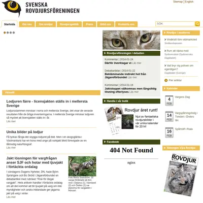 VÅRA ROVDJUR startsida 2014
